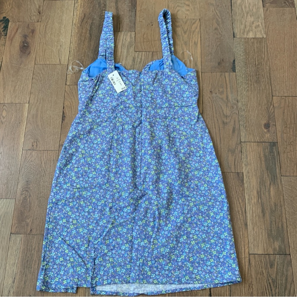 Aeropostale Blue Floral Sleeveless Dress NWT Size Medium - Picture 2 of 7